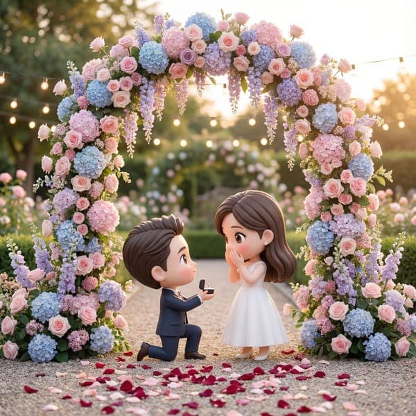 3D Chibi Proposal Scene