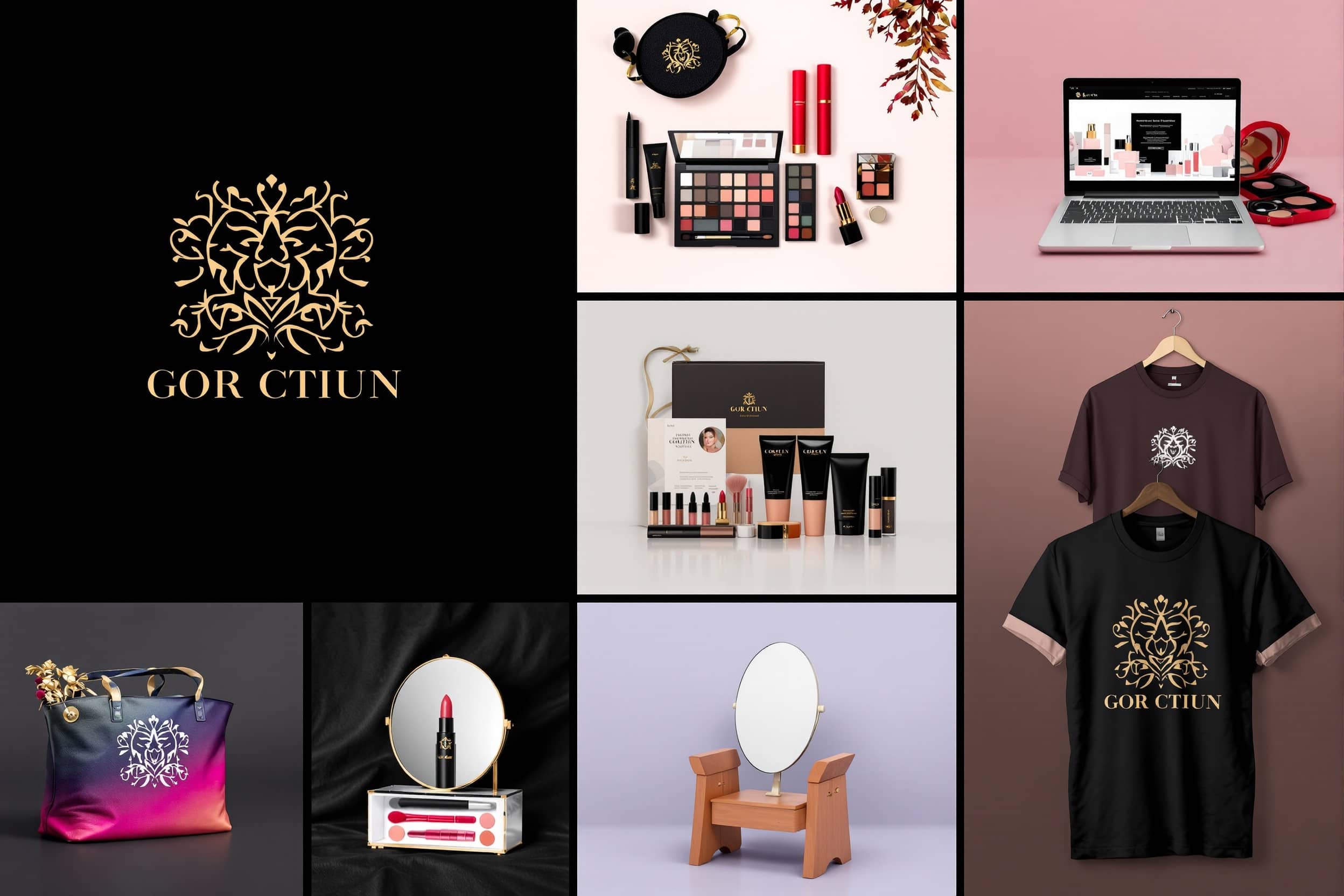 Cosmetics brand identity example